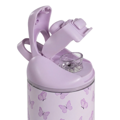 Ease2o 14oz | Leakproof 2-in-1 Kids Water Bottle with Straw & Chug Spout – Flutter
