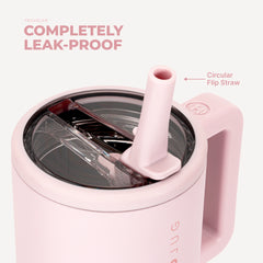 Traveler 20oz | Compact Insulated Tumbler with Handle – Pink Sand