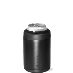 Can Cooler 12oz | 2-in-1 Insulated Standard Can Cooler, Screw-Top Lock – Black