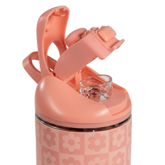 Ease2o 14oz | Leakproof 2-in-1 Kids Water Bottle, Straw & Chug Spout – Daisy Checkers