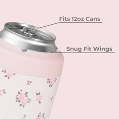Can Cooler 12oz | 2-in-1 Insulated Standard Can Cooler, Screw-Top Lock – Wildrose