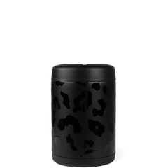 Can Cooler 12oz | 2-in-1 Insulated Standard Can Cooler, Screw-Top Lock – Black Leopard