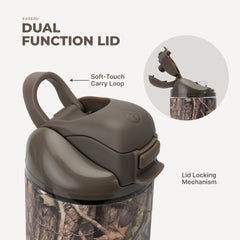Ease2o 24oz | 2-in-1 Water Bottle with Soft Straw & Chug Spout – Woodland