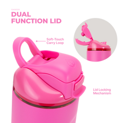 Ease2o 32oz | Compact Water Bottle with Straw & Chug Spout – Razzle