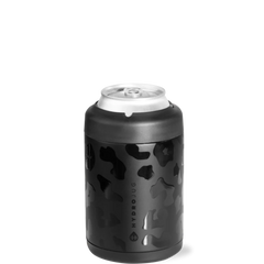 Can Cooler 12oz | 2-in-1 Insulated Standard Can Cooler, Screw-Top Lock – Black Leopard