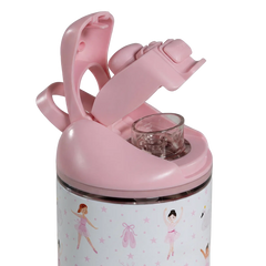 Ease2o 14oz | Leakproof 2-in-1 Kids Water Bottle with Straw & Chug Spout – Ballerina
