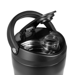 Insulated Shaker 24oz | Stainless Steel Protein Shaker, Silent Grate – Black