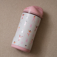 Ease2o 14oz | Leakproof 2-in-1 Kids Water Bottle with Straw & Chug Spout – Ballerina