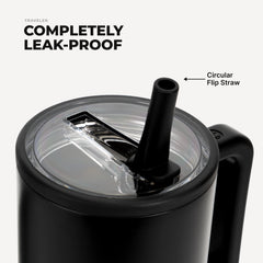 Traveler 40oz | All-Day Insulated Tumbler with Handle – Black