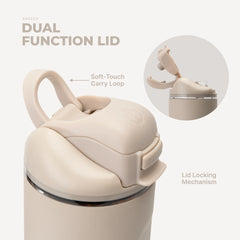 Ease2o 32oz | Compact Water Bottle with Straw & Chug Spout – Dune