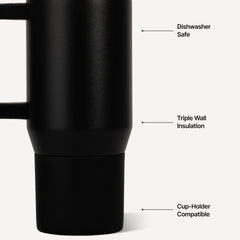 Traveler 20oz | Compact Insulated Tumbler with Handle – Black