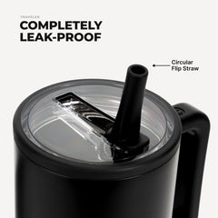 Traveler 32oz | Leakproof Insulated Tumbler with Handle – Black